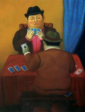 フェルナンド・ボテロ Painting - カードプレイヤー フェルナンド・ボテロ